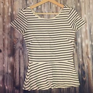 Banana Republic Striped Peplum Top sz 2/Small